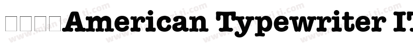 字体家族American Typewriter ITC Pro字体转换